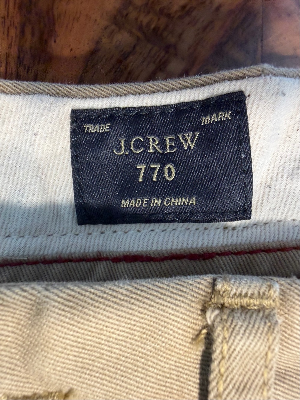 J.Crew 770 men’s flannel lined khakis